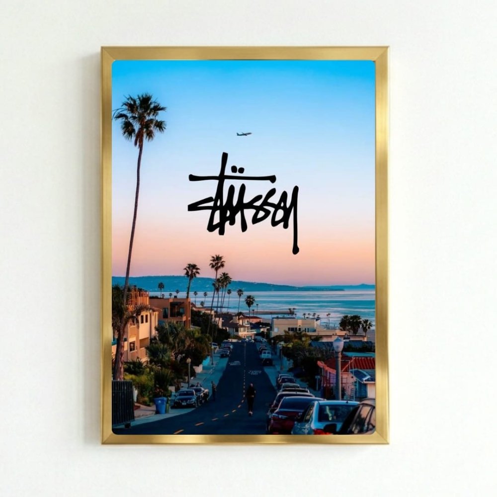poster stussy - Vibes Districtposter stussy poster GoldVibes District