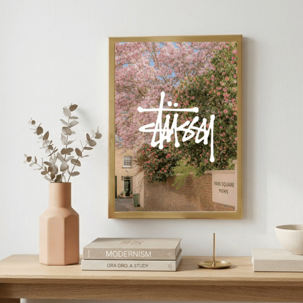 poster stussy - Vibes Districtposter stussy poster GoldVibes District