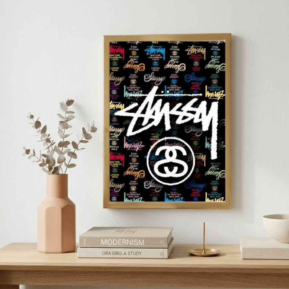 poster stussy - Vibes Districtposter stussy poster GoldVibes District
