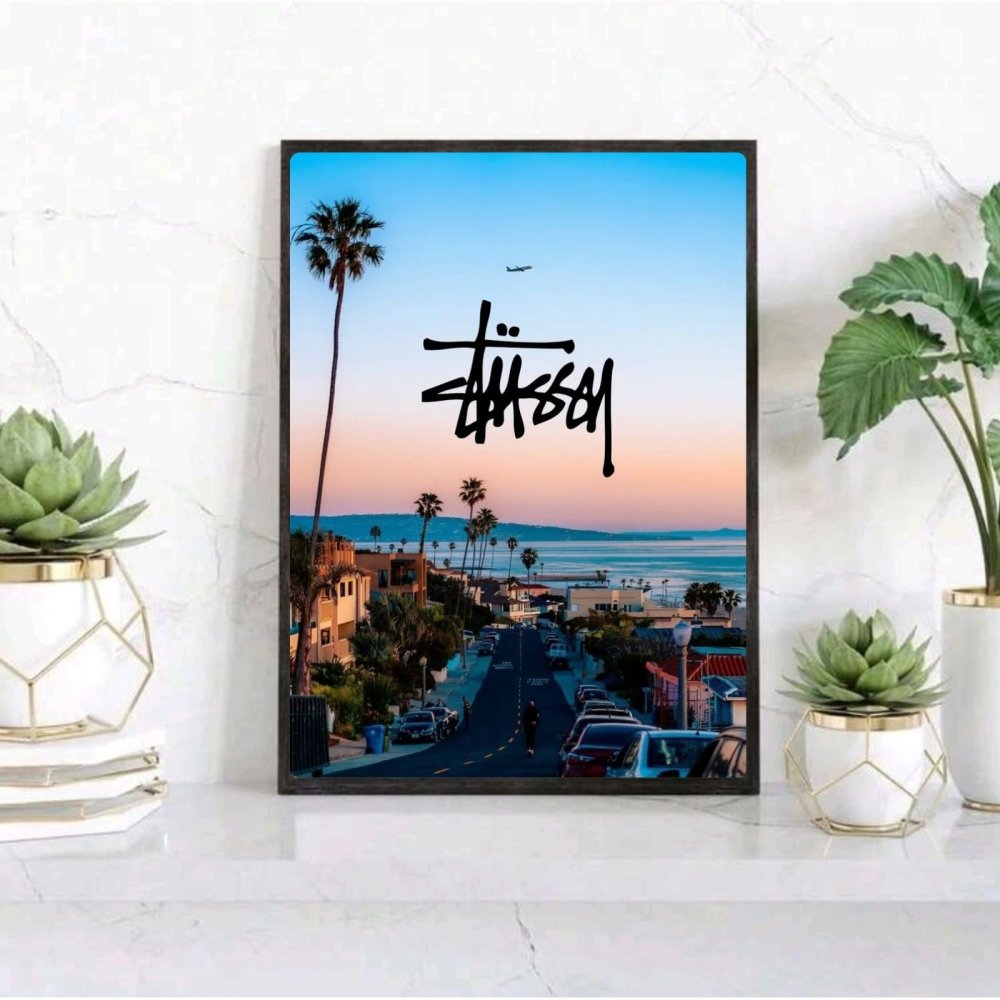 poster stussy - Vibes Districtposter stussy poster GoldVibes District