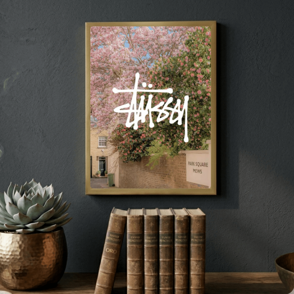 poster stussy - Vibes Districtposter stussy poster GoldVibes District