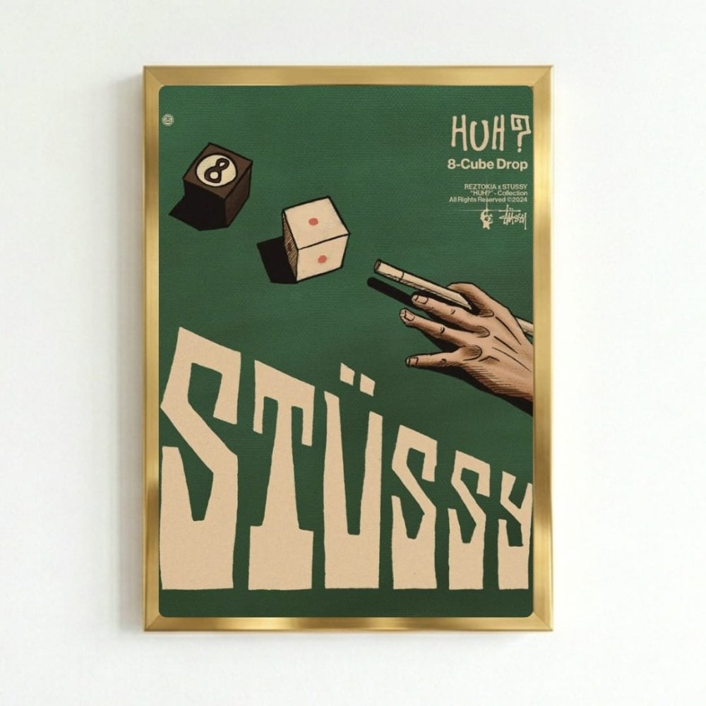 poster stussy - Vibes Districtposter stussy poster GoldVibes District
