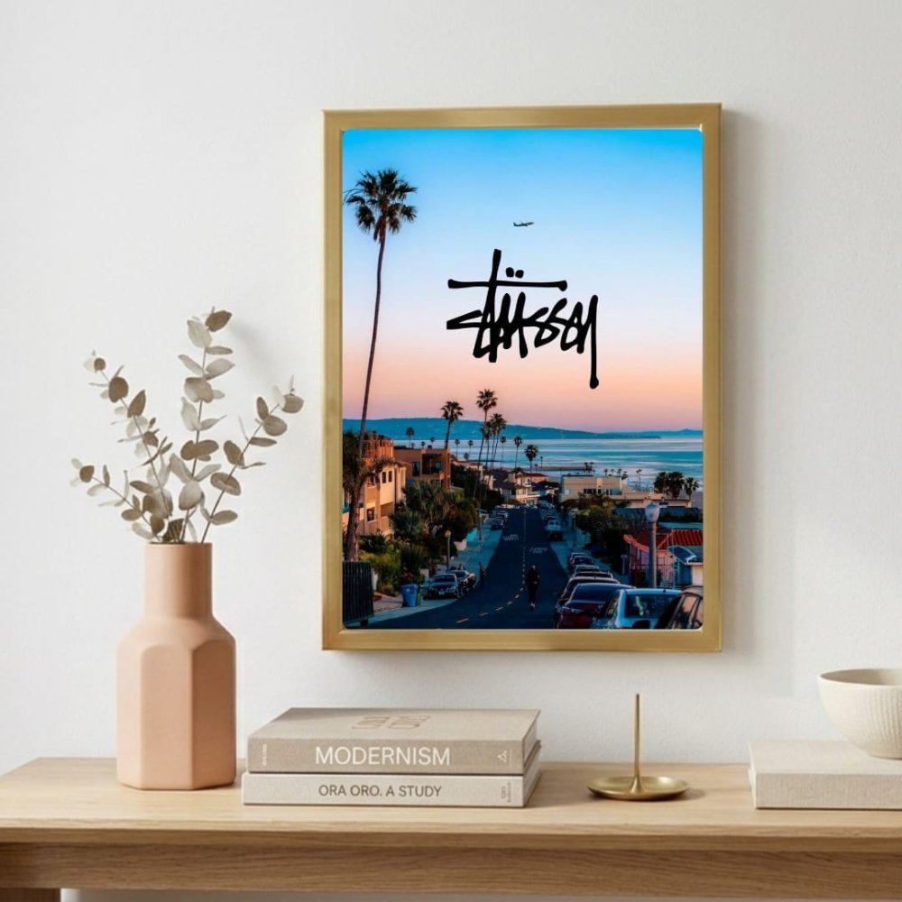 poster stussy - Vibes Districtposter stussy poster GoldVibes District
