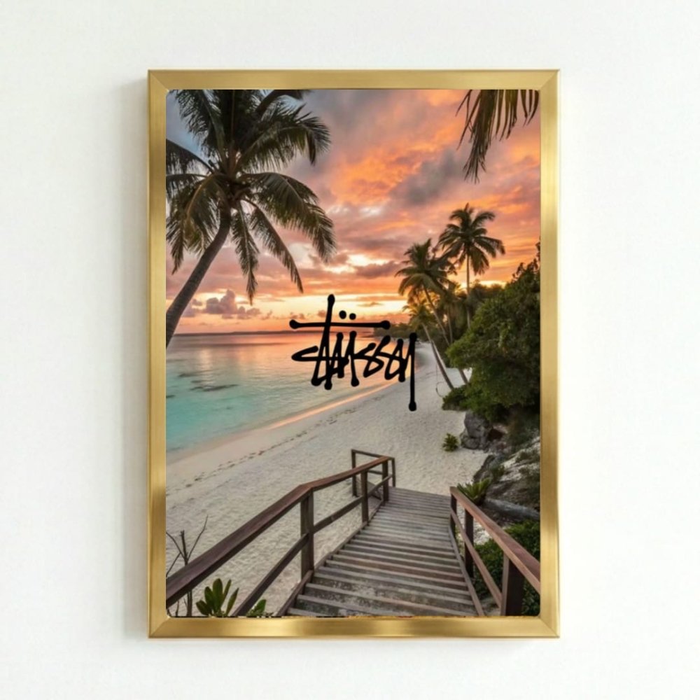 poster stussy - Vibes Districtposter stussy poster GoldVibes District