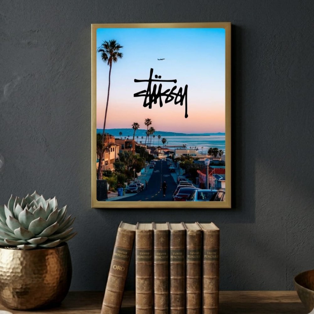 poster stussy - Vibes Districtposter stussy poster GoldVibes District