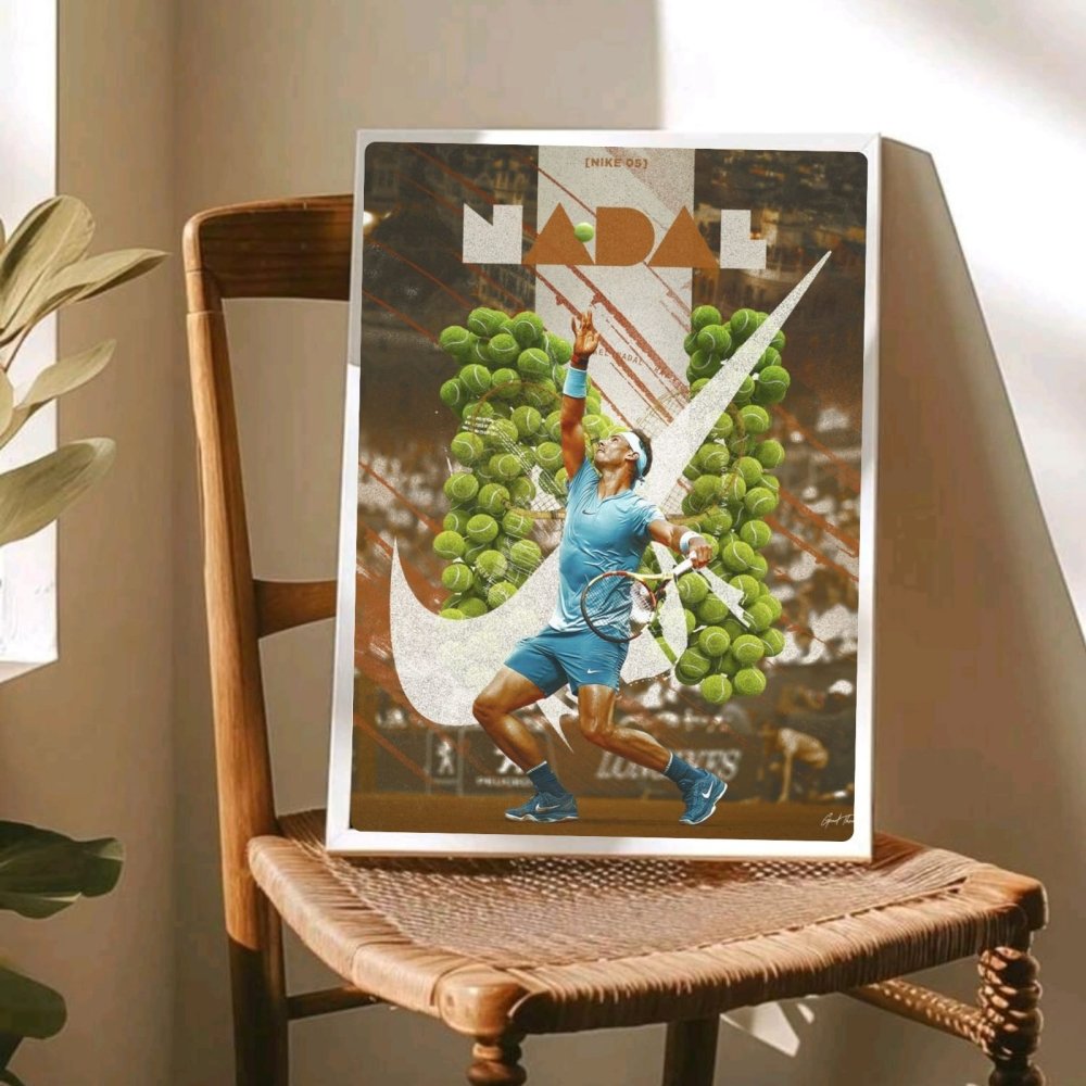 rafael nadal tennis - Vibes Districtrafael nadal tennis poster BiancoVibes District
