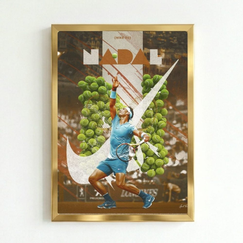 rafael nadal tennis - Vibes Districtrafael nadal tennis poster GoldVibes District