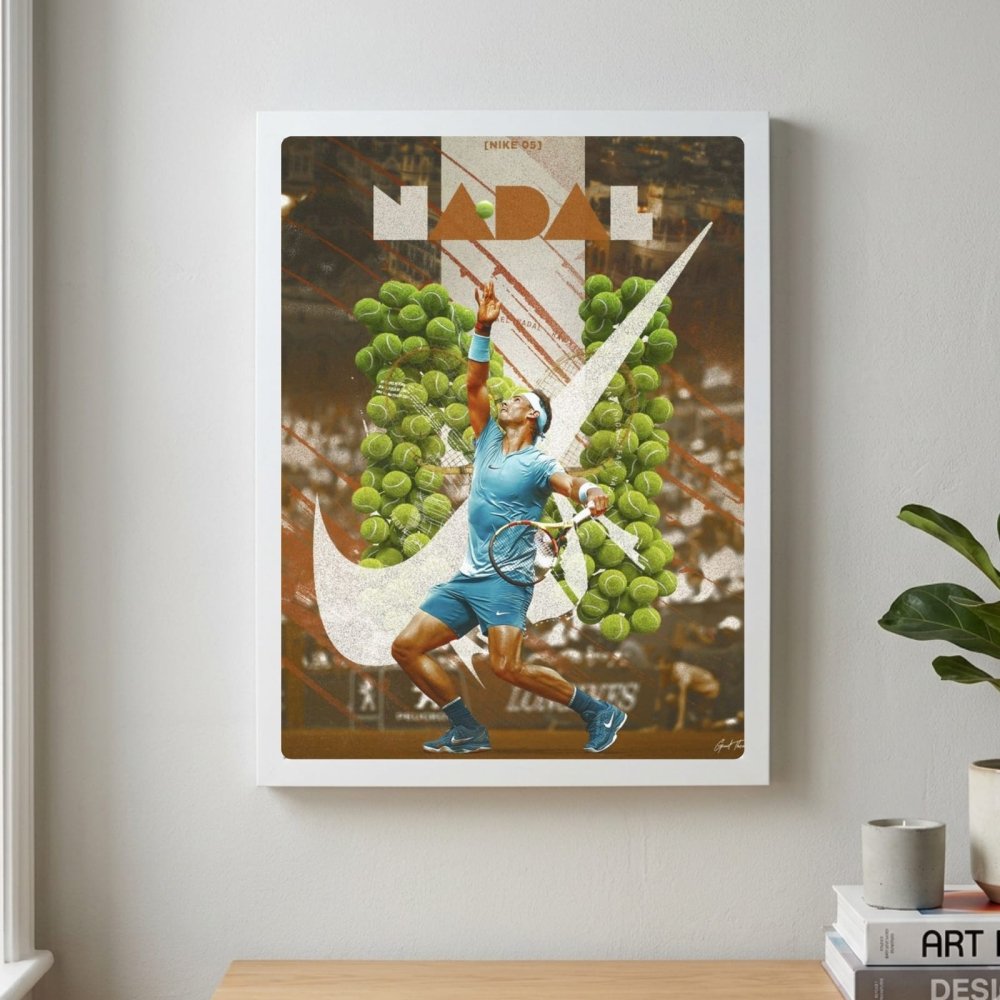 rafael nadal tennis - Vibes Districtrafael nadal tennis poster BiancoVibes District