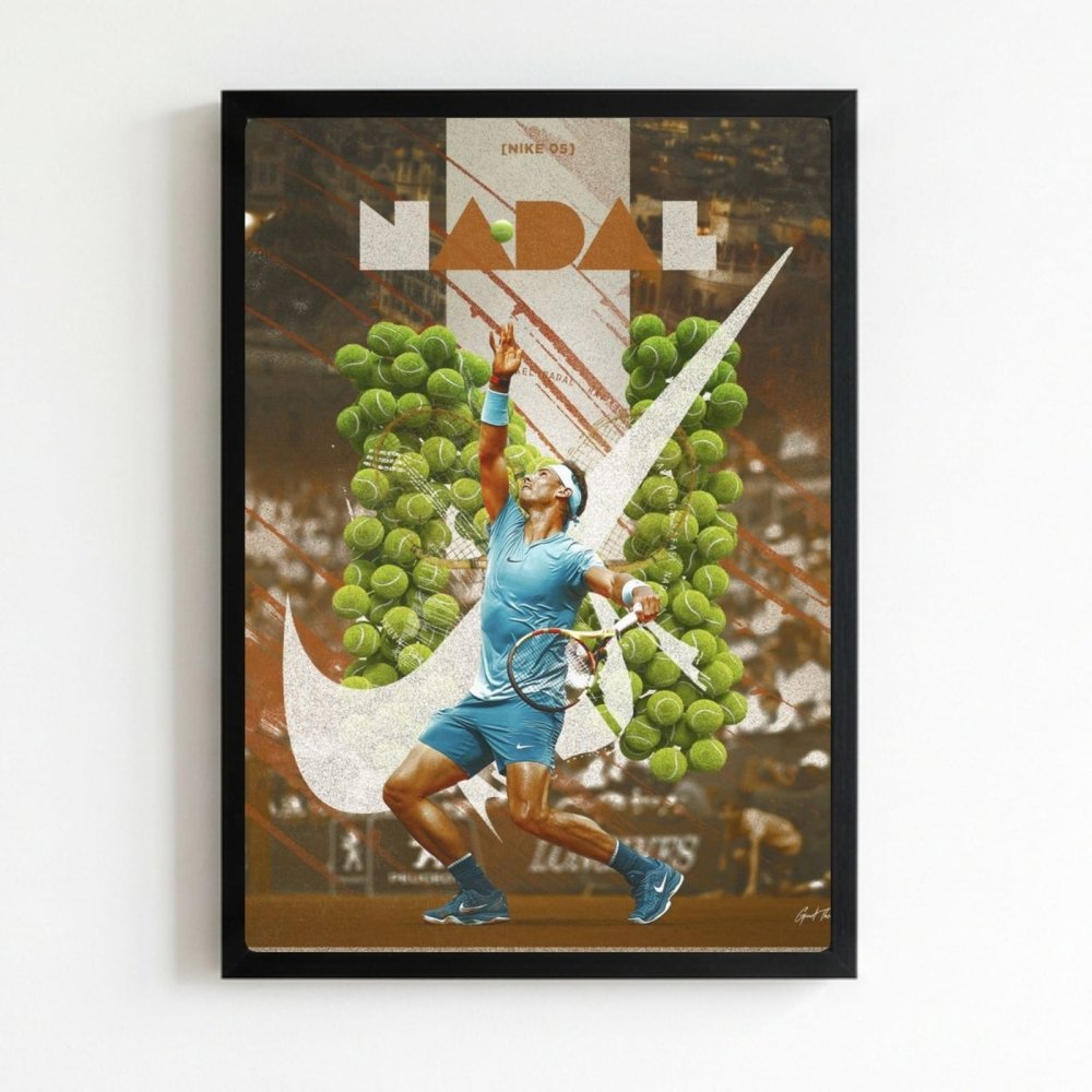 rafael nadal tennis - Vibes Districtrafael nadal tennis poster NeroVibes District