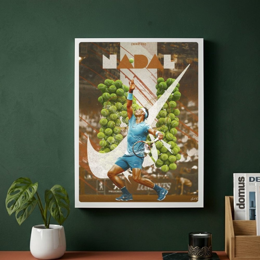 rafael nadal tennis - Vibes Districtrafael nadal tennis poster BiancoVibes District