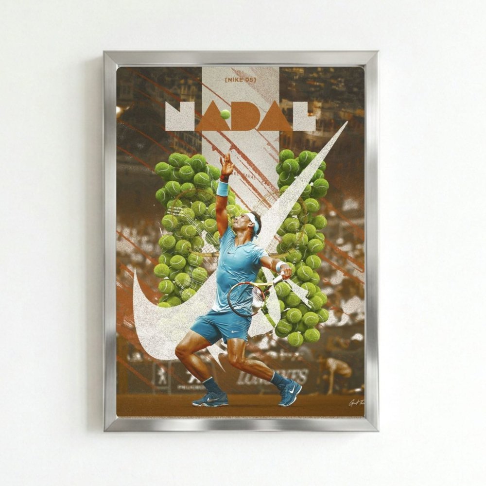 rafael nadal tennis - Vibes Districtrafael nadal tennis poster SilverVibes District