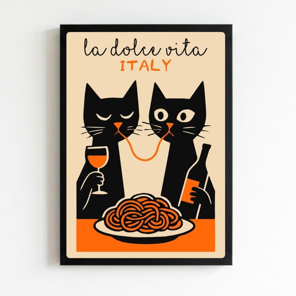 restaurant deco cat - Vibes Districtrestaurant deco cat poster NeroVibes District