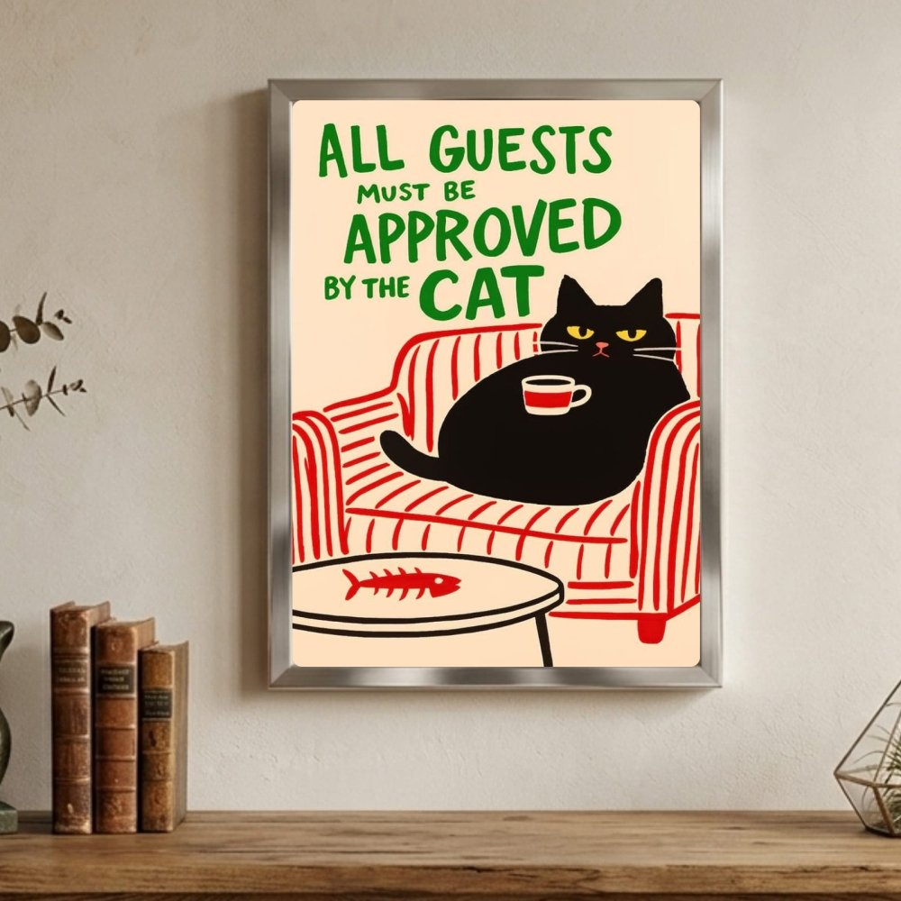 restaurant deco cat - Vibes Districtrestaurant deco cat poster SilverVibes District