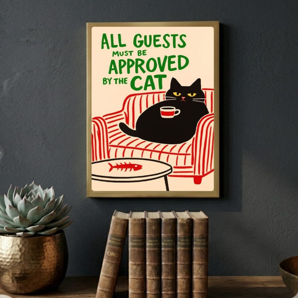 restaurant deco cat - Vibes Districtrestaurant deco cat poster SilverVibes District