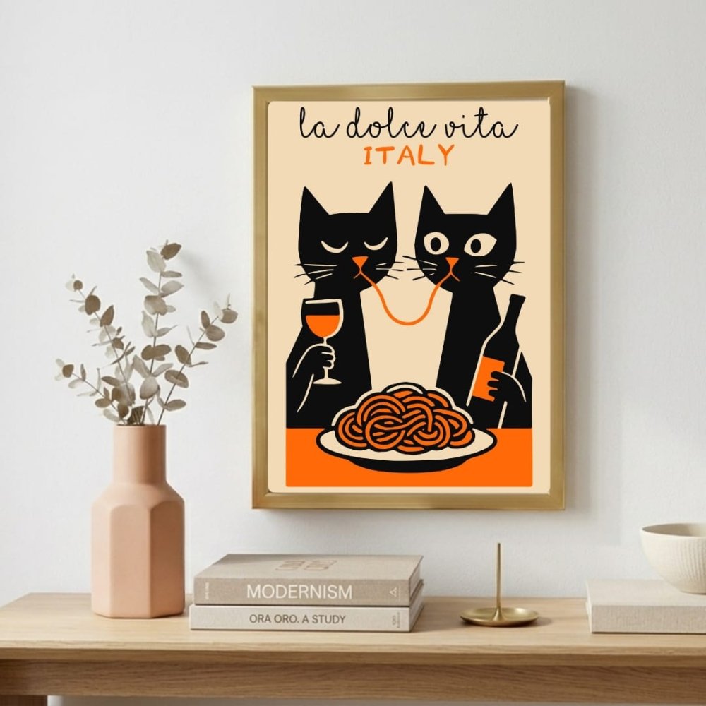 restaurant deco cat - Vibes Districtrestaurant deco cat poster NeroVibes District