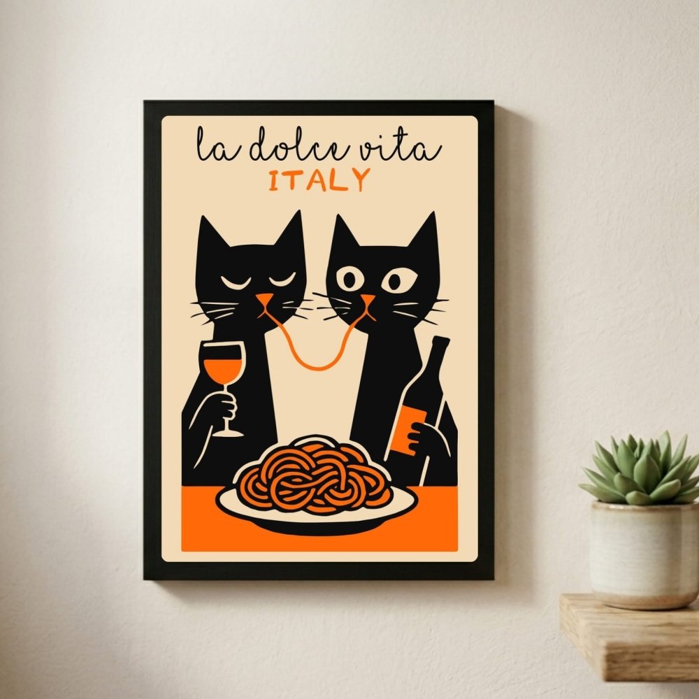 restaurant deco cat - Vibes Districtrestaurant deco cat poster NeroVibes District