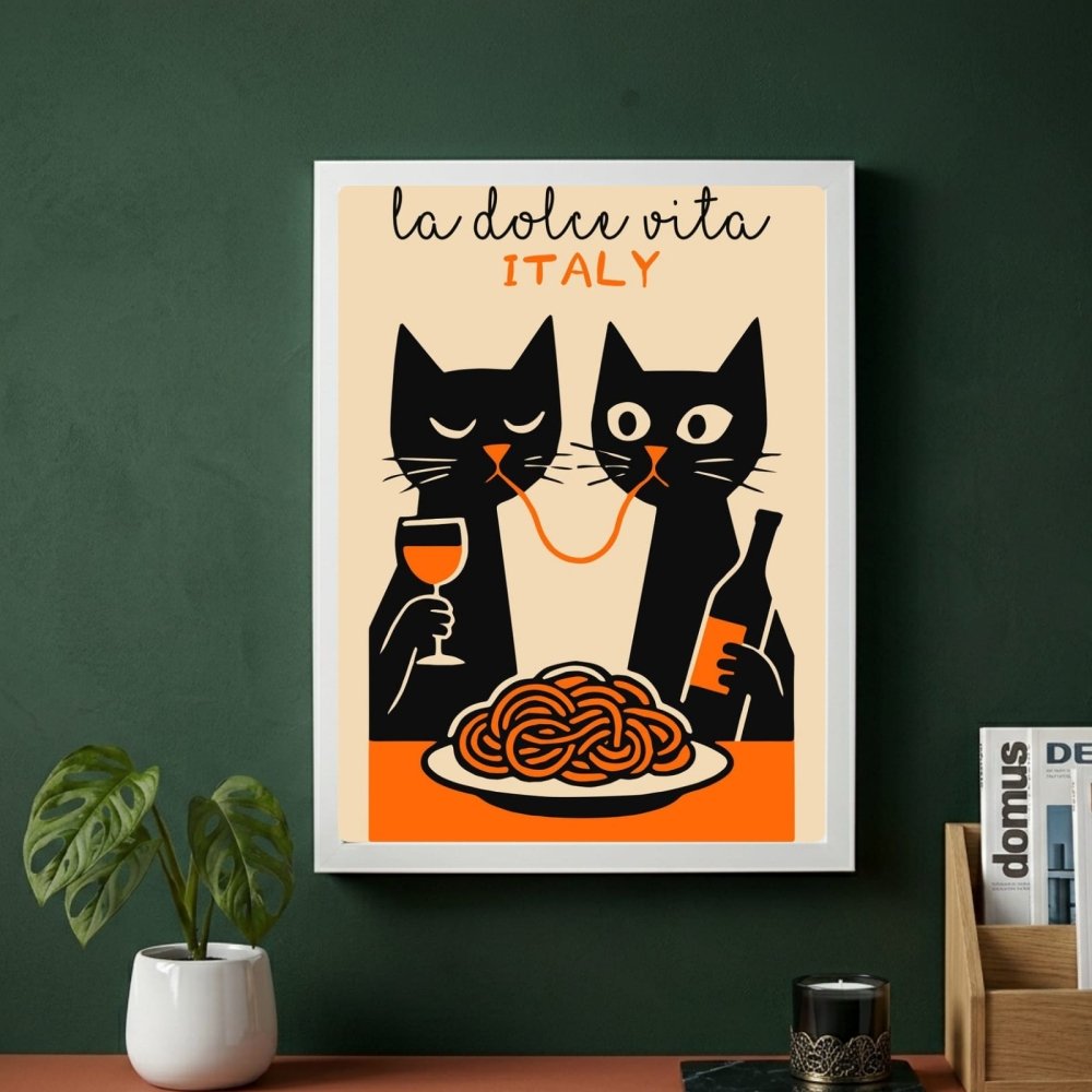 restaurant deco cat - Vibes Districtrestaurant deco cat poster NeroVibes District