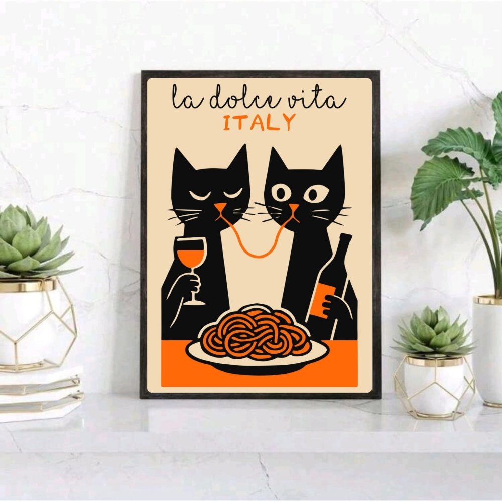 restaurant deco cat - Vibes Districtrestaurant deco cat poster NeroVibes District