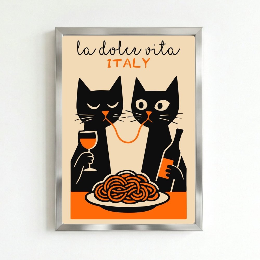 restaurant deco cat - Vibes Districtrestaurant deco cat poster NeroVibes District
