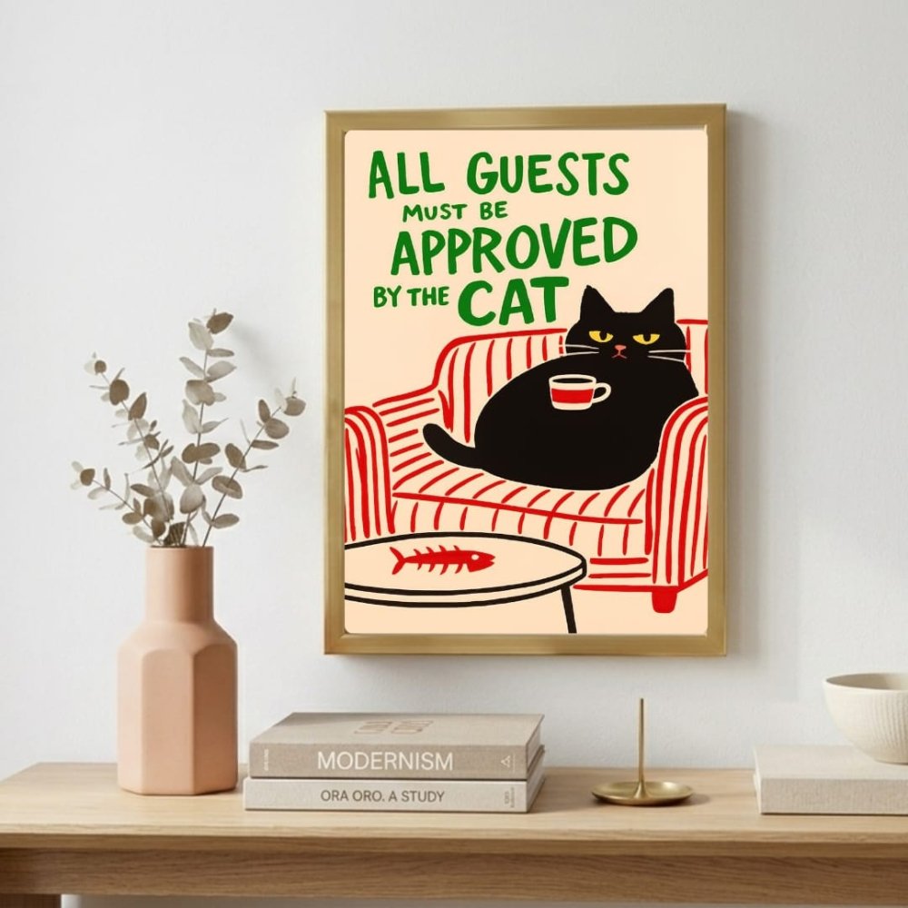 restaurant deco cat - Vibes Districtrestaurant deco cat poster SilverVibes District