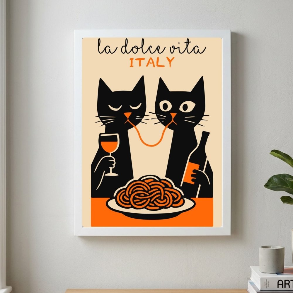 restaurant deco cat - Vibes Districtrestaurant deco cat poster NeroVibes District