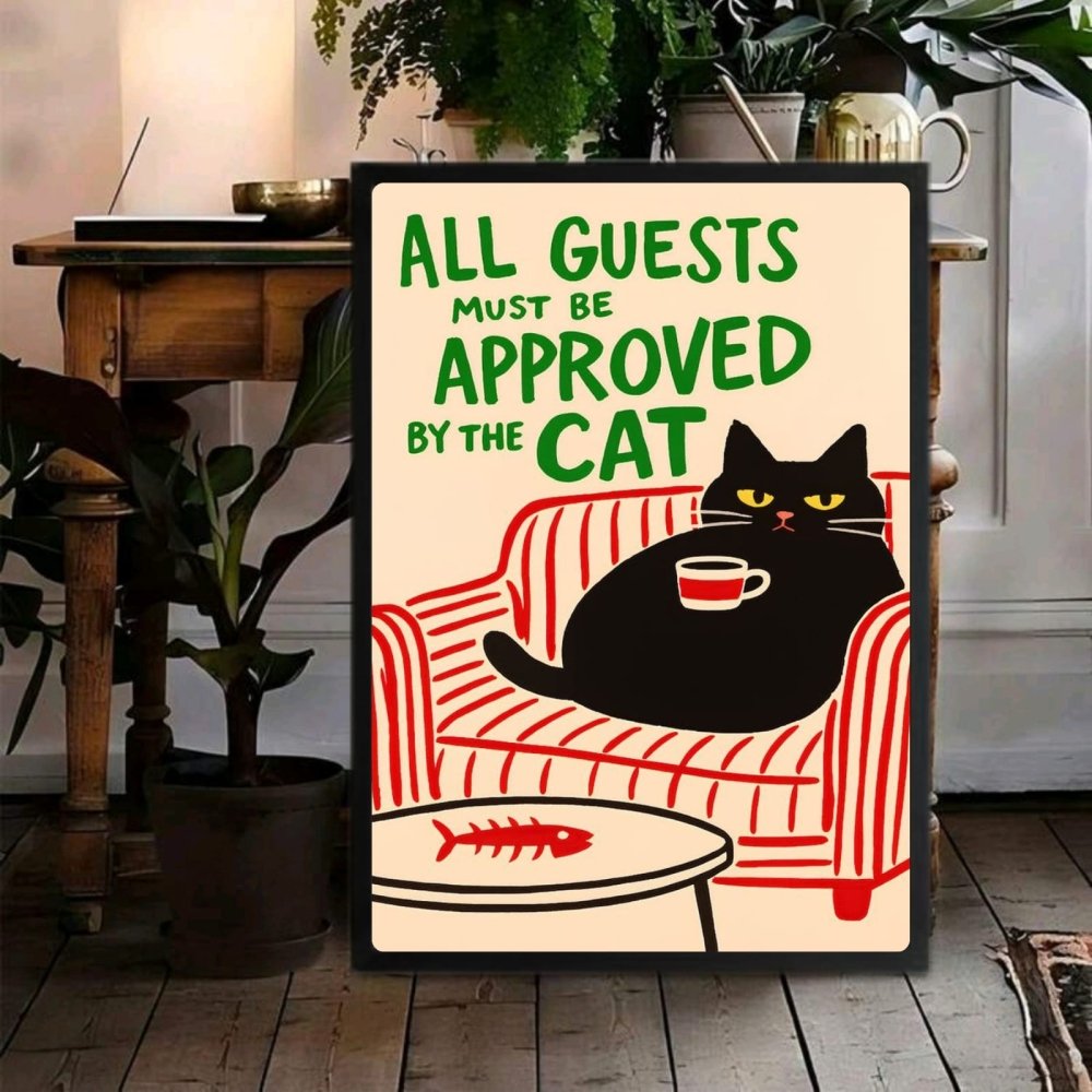 restaurant deco cat - Vibes Districtrestaurant deco cat poster SilverVibes District