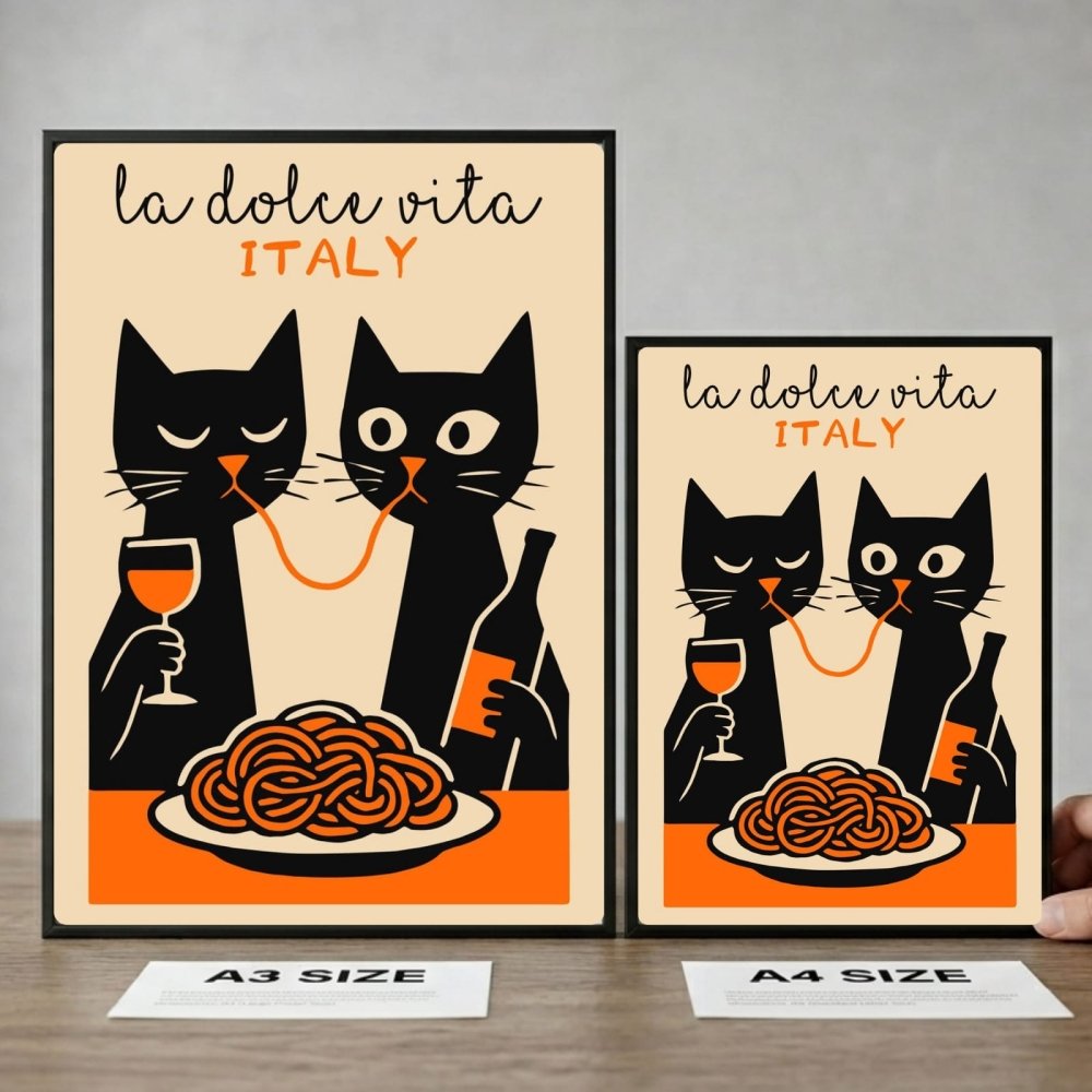 restaurant deco cat - Vibes Districtrestaurant deco cat poster NeroVibes District