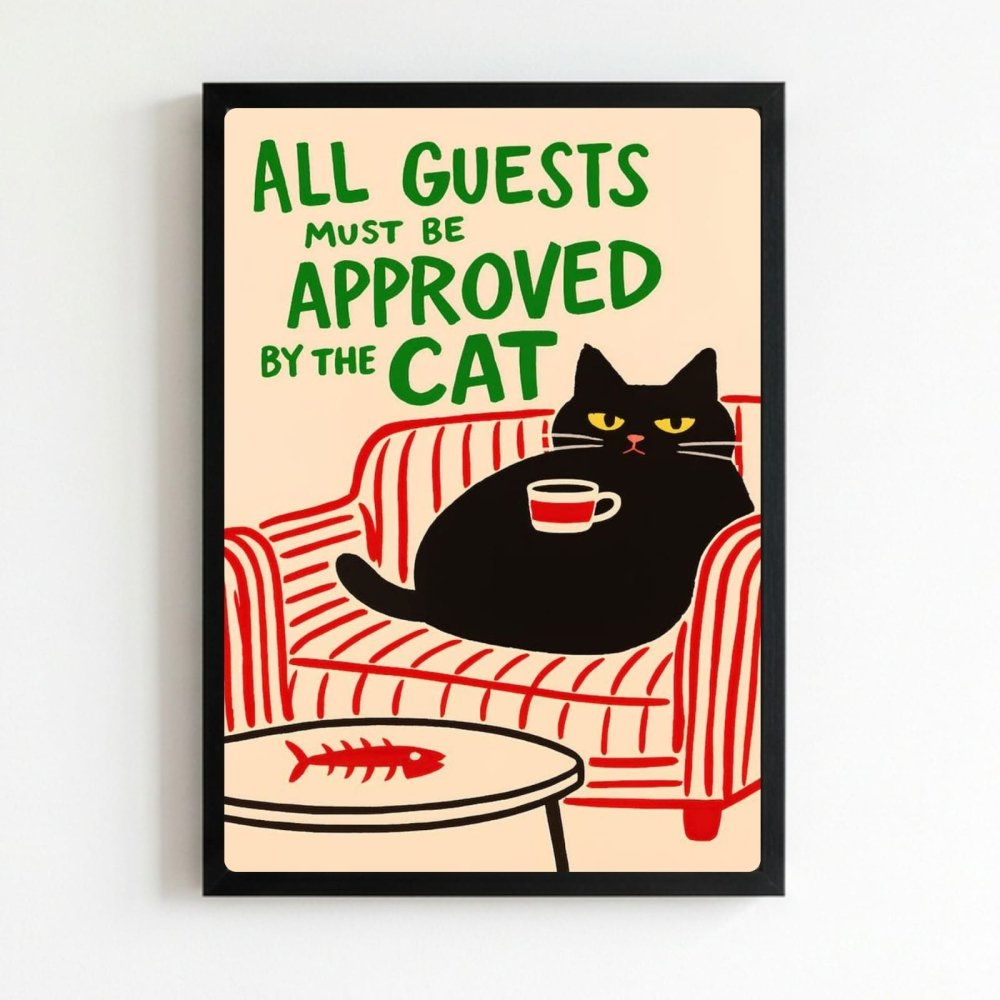 restaurant deco cat - Vibes Districtrestaurant deco cat poster NeroVibes District