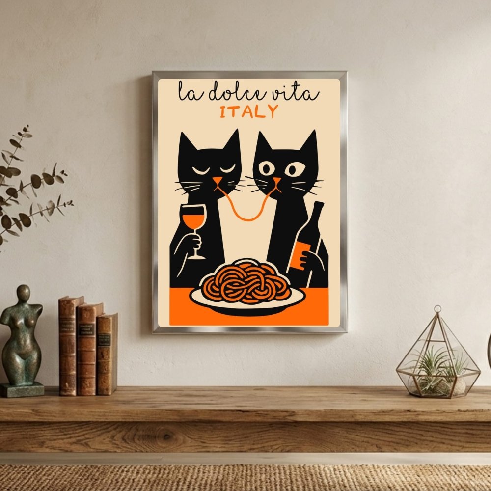 restaurant deco cat - Vibes Districtrestaurant deco cat poster NeroVibes District