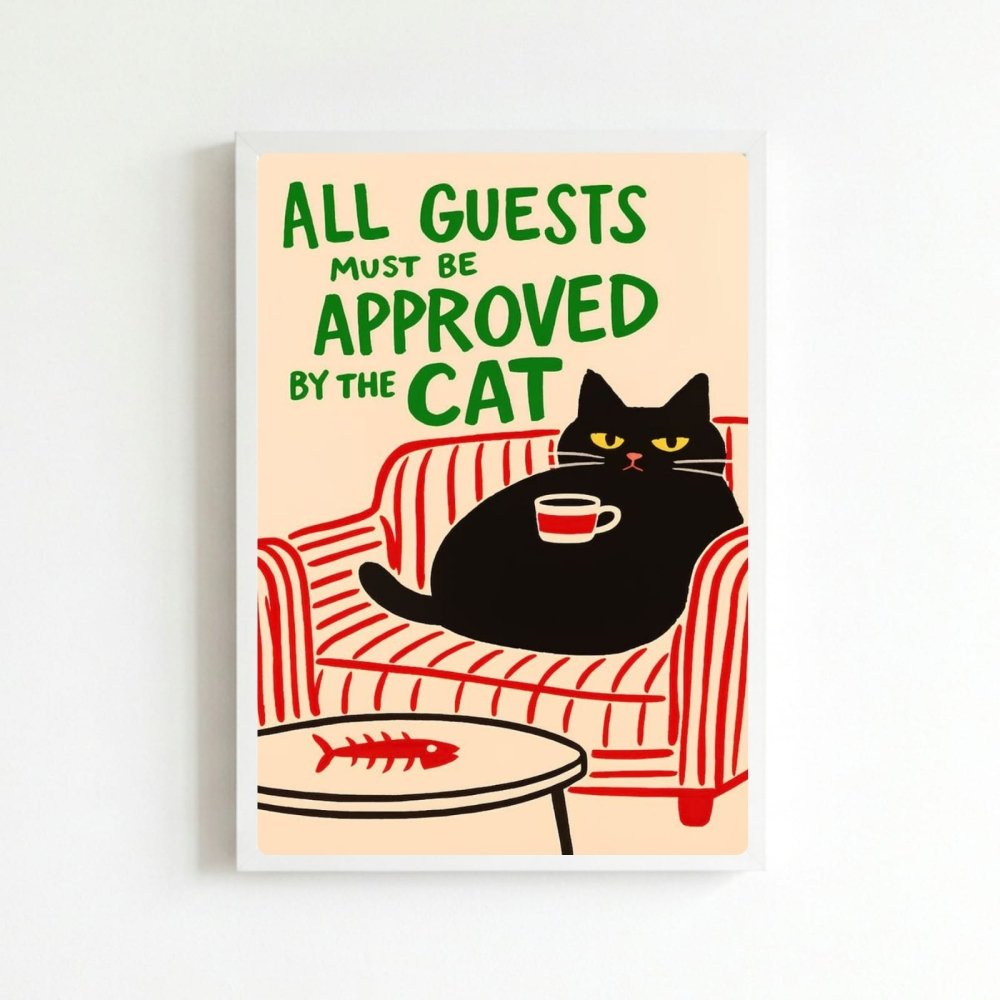 restaurant deco cat - Vibes Districtrestaurant deco cat poster BiancoVibes District
