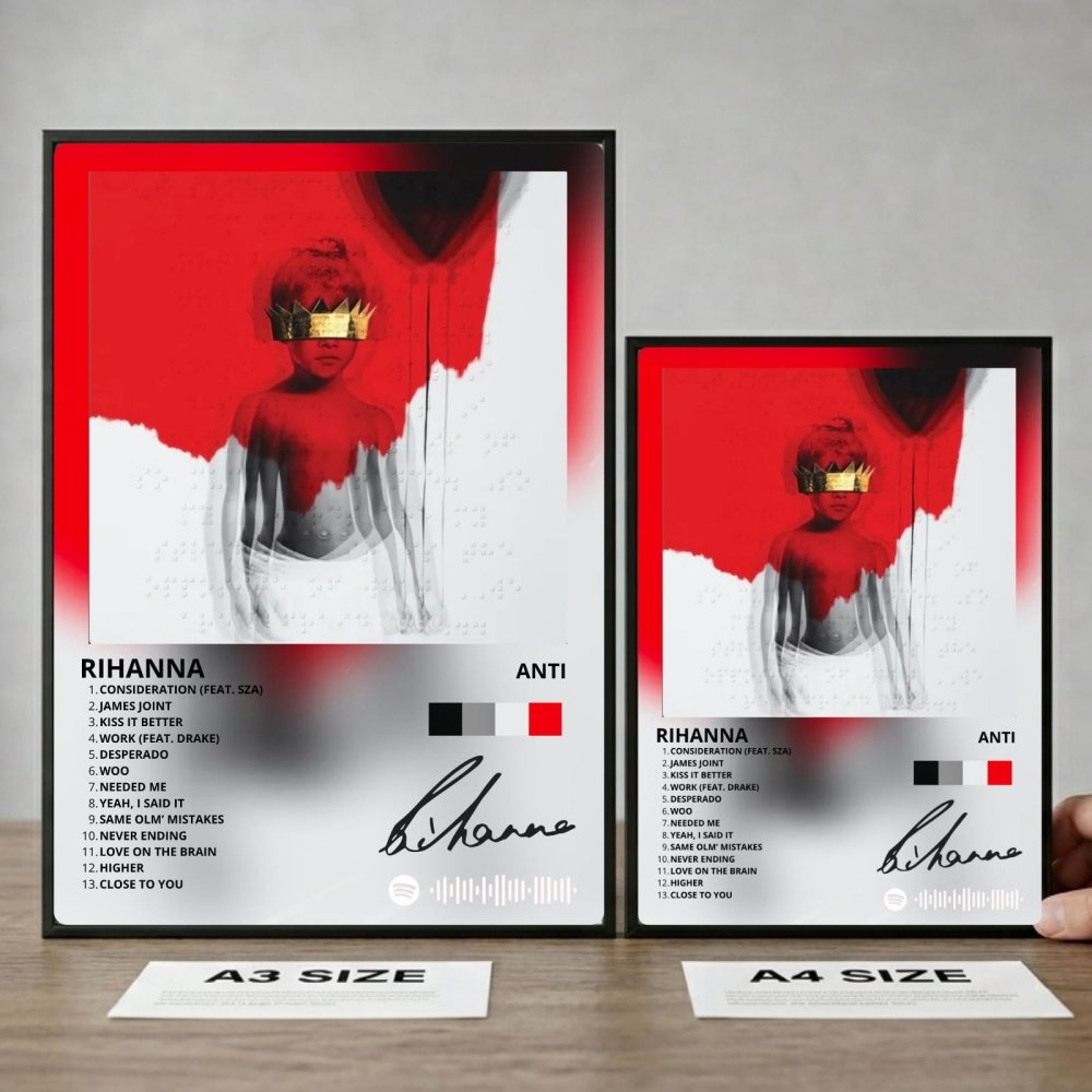 Rihanna - Anti Poster with Frame - Vibes DistrictRihanna - Anti Poster with Frame poster SilverVibes District