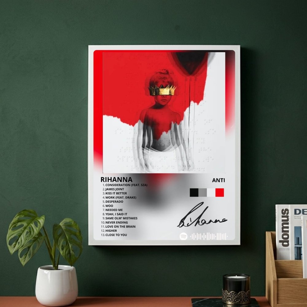 Rihanna - Anti Poster with Frame - Vibes DistrictRihanna - Anti Poster with Frame poster SilverVibes District