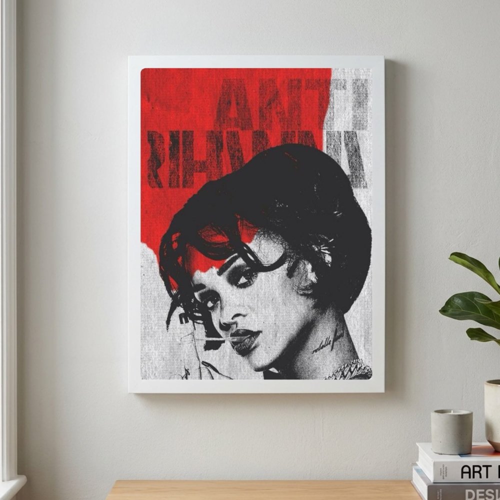 Rihanna - Anti Poster with Frame - Vibes DistrictRihanna - Anti Poster with Frame poster SilverVibes District