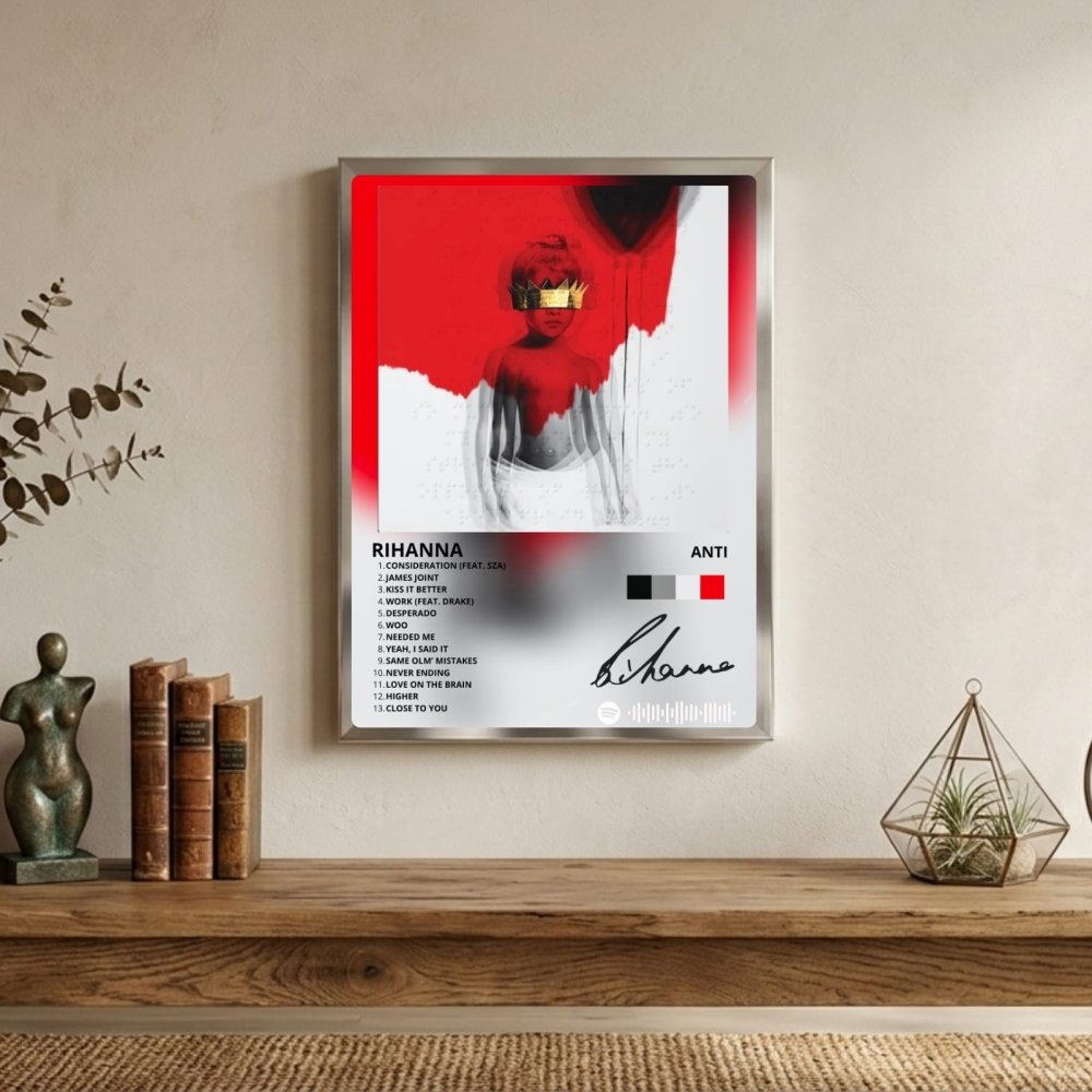 Rihanna - Anti Poster with Frame - Vibes DistrictRihanna - Anti Poster with Frame poster SilverVibes District