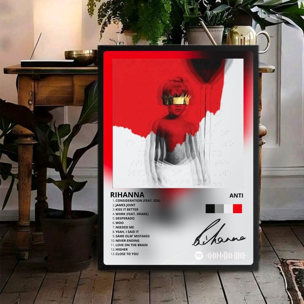 Rihanna - Anti Poster with Frame - Vibes DistrictRihanna - Anti Poster with Frame poster SilverVibes District
