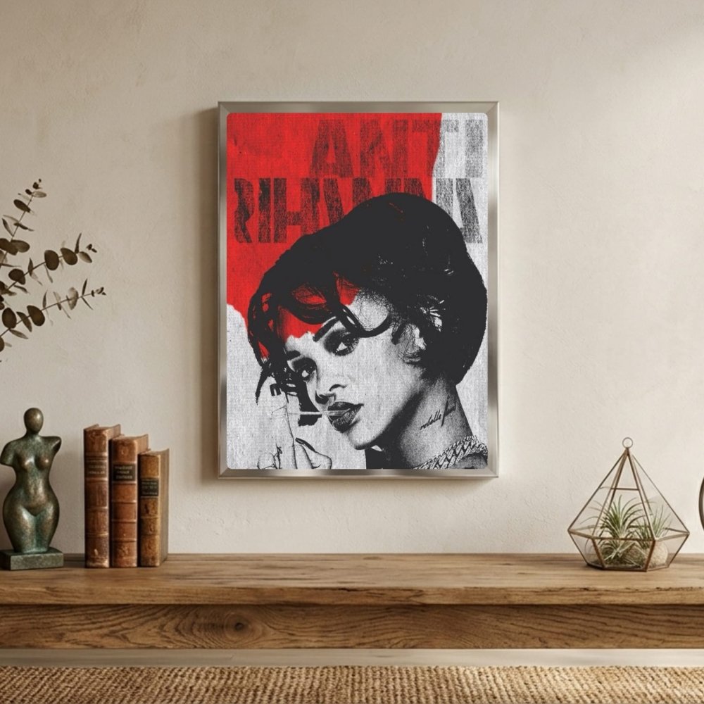 Rihanna - Anti Poster with Frame - Vibes DistrictRihanna - Anti Poster with Frame poster SilverVibes District