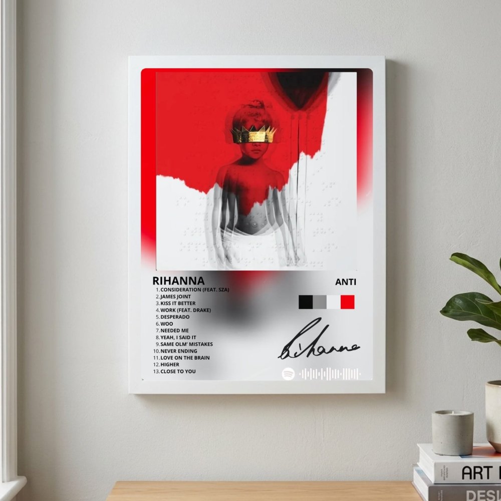 Rihanna - Anti Poster with Frame - Vibes DistrictRihanna - Anti Poster with Frame poster SilverVibes District