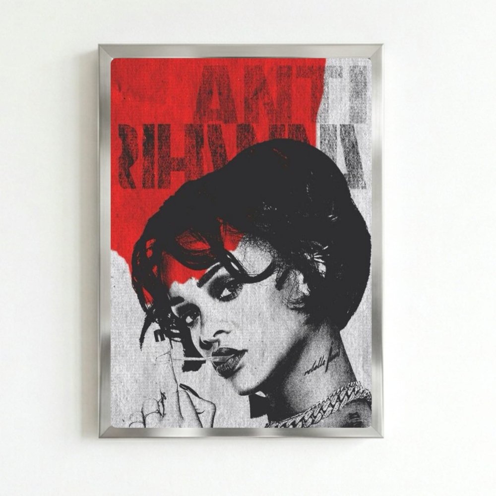 Rihanna - Anti Poster with Frame - Vibes DistrictRihanna - Anti Poster with Frame poster SilverVibes District