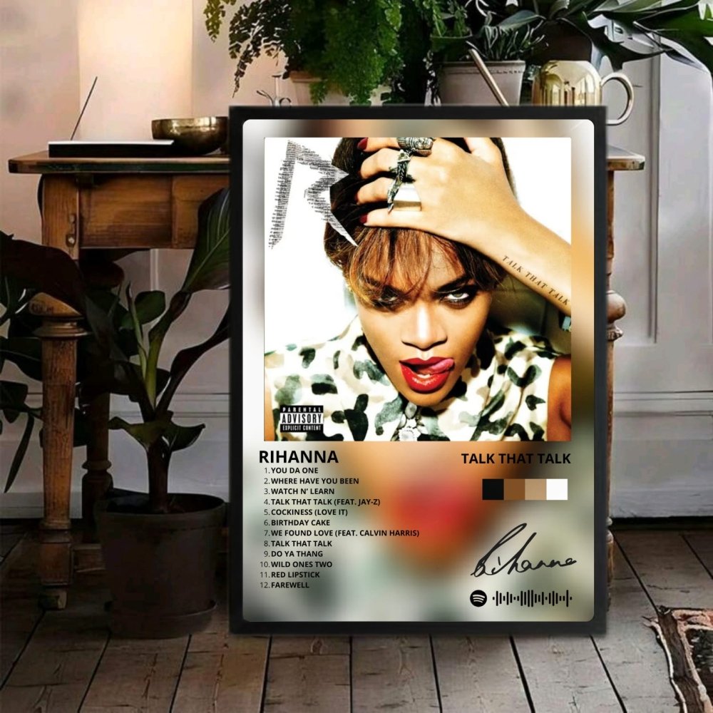 Rihanna - Talk That Talk Poster with Frame - Vibes DistrictRihanna - Talk That Talk Poster with Frame poster GoldVibes District