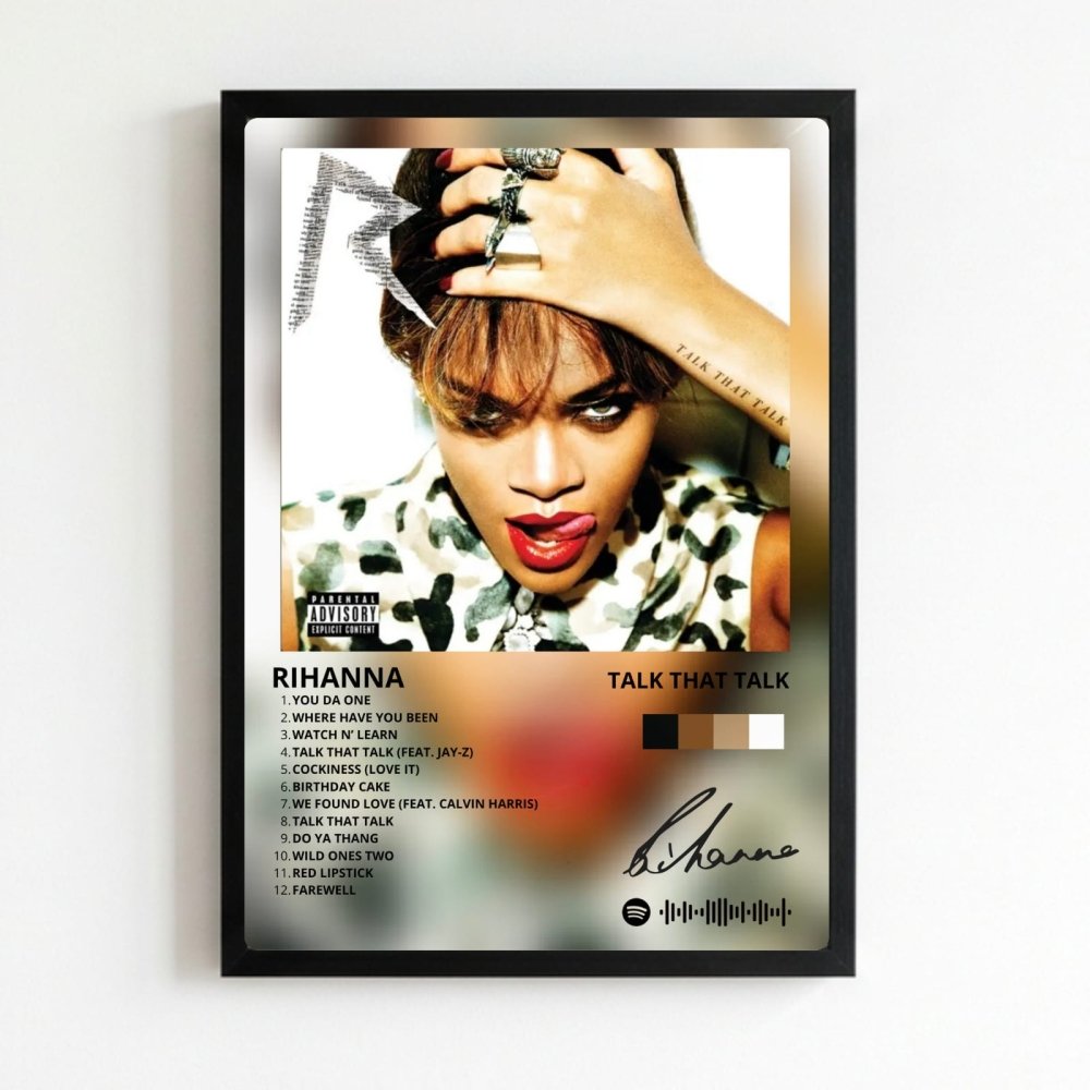 Rihanna - Talk That Talk Poster with Frame - Vibes DistrictRihanna - Talk That Talk Poster with Frame poster NeroVibes District