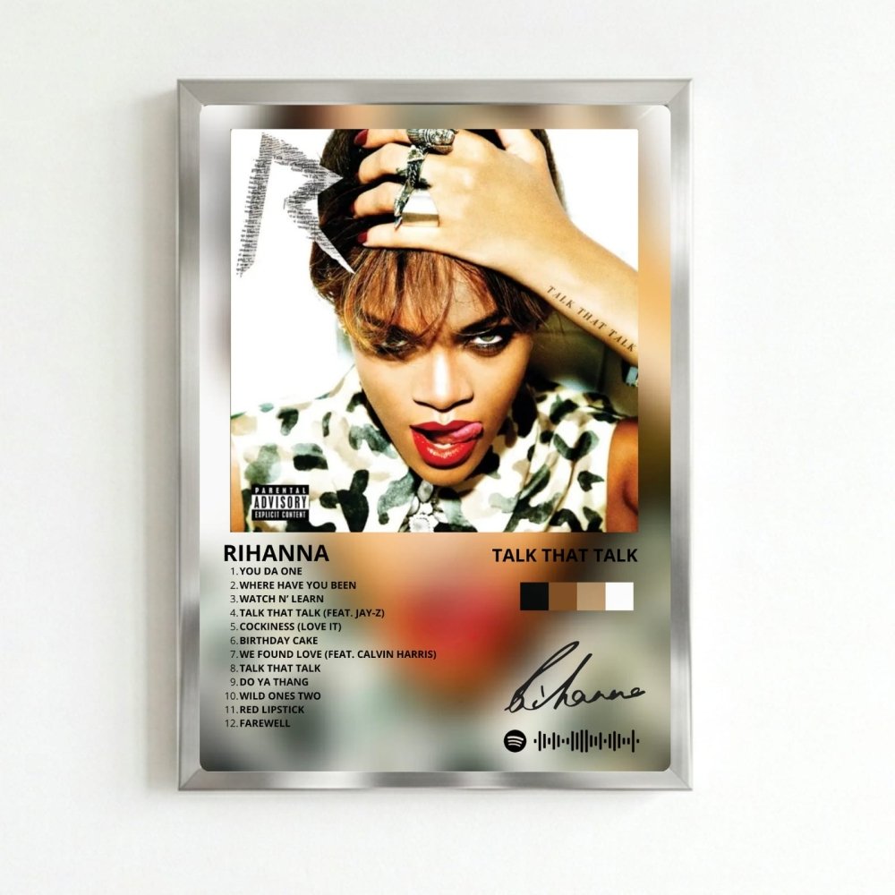 Rihanna - Talk That Talk Poster with Frame - Vibes DistrictRihanna - Talk That Talk Poster with Frame poster SilverVibes District
