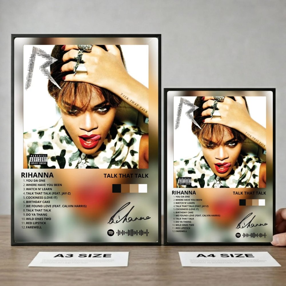Rihanna - Talk That Talk Poster with Frame - Vibes DistrictRihanna - Talk That Talk Poster with Frame poster GoldVibes District