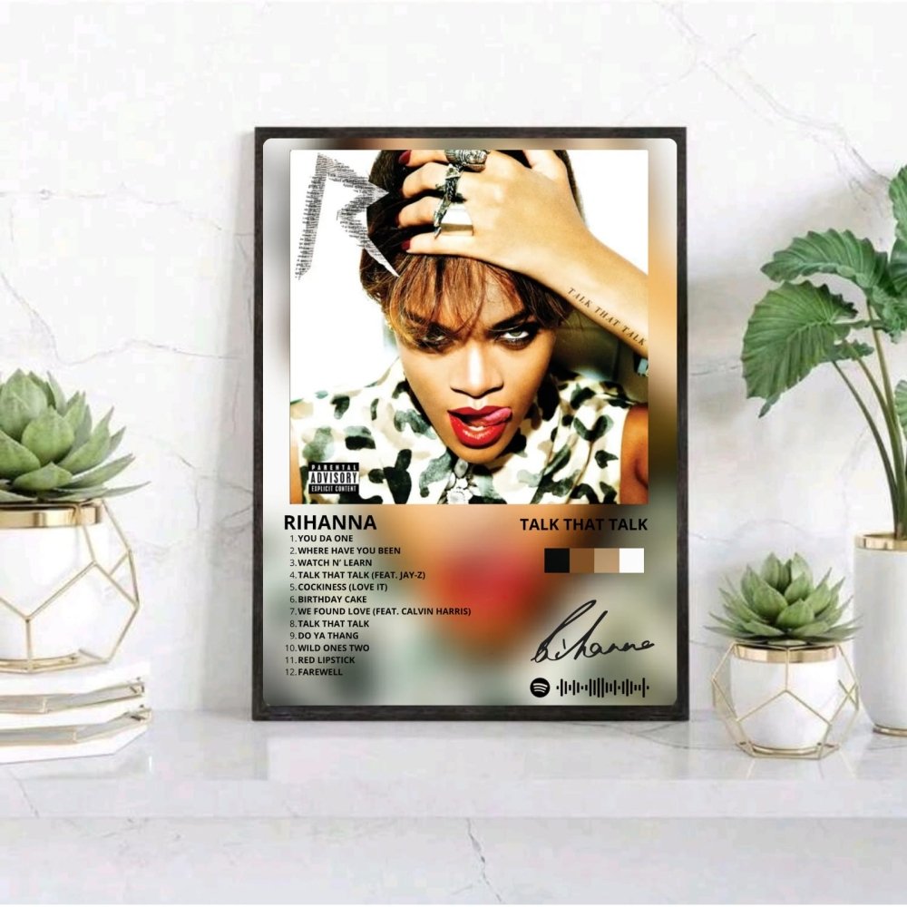 Rihanna - Talk That Talk Poster with Frame - Vibes DistrictRihanna - Talk That Talk Poster with Frame poster GoldVibes District
