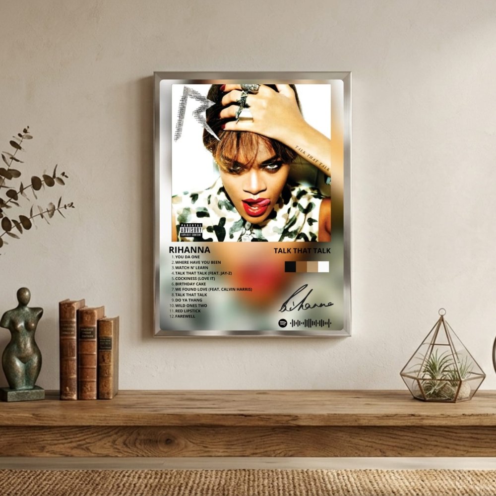 Rihanna - Talk That Talk Poster with Frame - Vibes DistrictRihanna - Talk That Talk Poster with Frame poster GoldVibes District