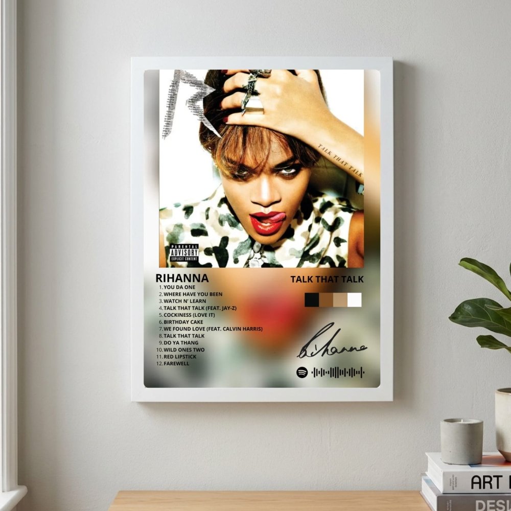 Rihanna - Talk That Talk Poster with Frame - Vibes DistrictRihanna - Talk That Talk Poster with Frame poster GoldVibes District