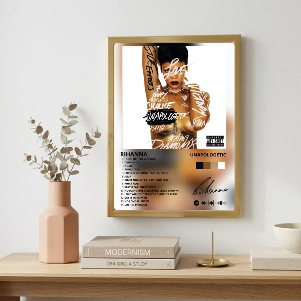 Rihanna - Unapologetic Poster with Frame - Vibes DistrictRihanna - Unapologetic Poster with Frame poster GoldVibes District