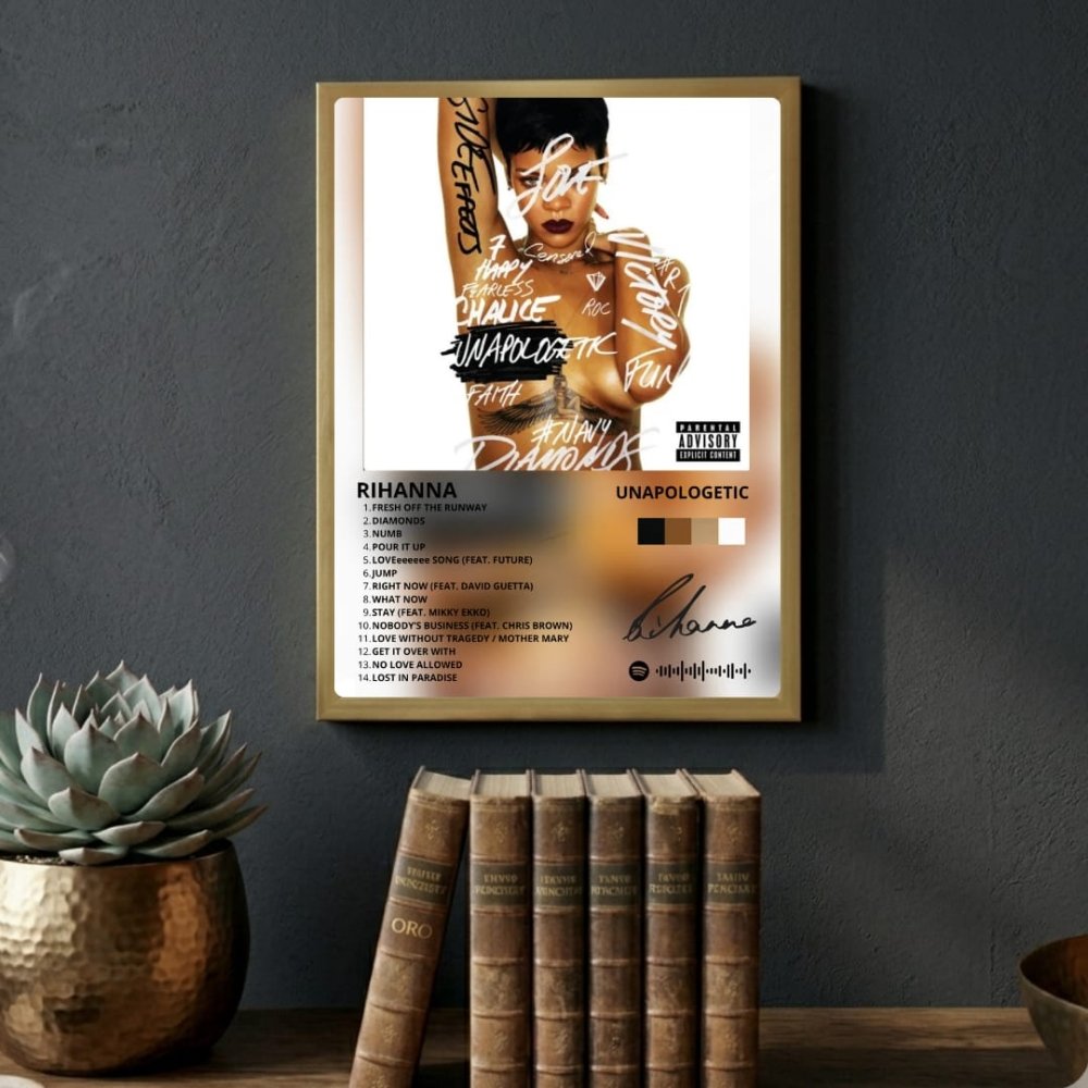 Rihanna - Unapologetic Poster with Frame - Vibes DistrictRihanna - Unapologetic Poster with Frame poster GoldVibes District