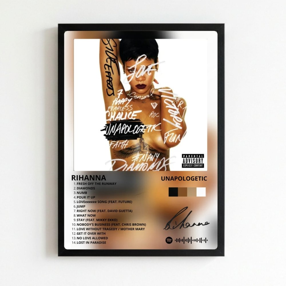 Rihanna - Unapologetic Poster with Frame - Vibes DistrictRihanna - Unapologetic Poster with Frame poster NeroVibes District