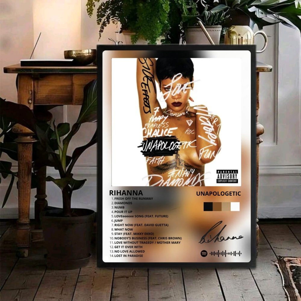 Rihanna - Unapologetic Poster with Frame - Vibes DistrictRihanna - Unapologetic Poster with Frame poster GoldVibes District