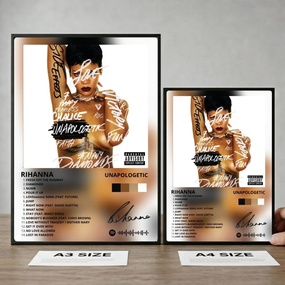 Rihanna - Unapologetic Poster with Frame - Vibes DistrictRihanna - Unapologetic Poster with Frame poster GoldVibes District